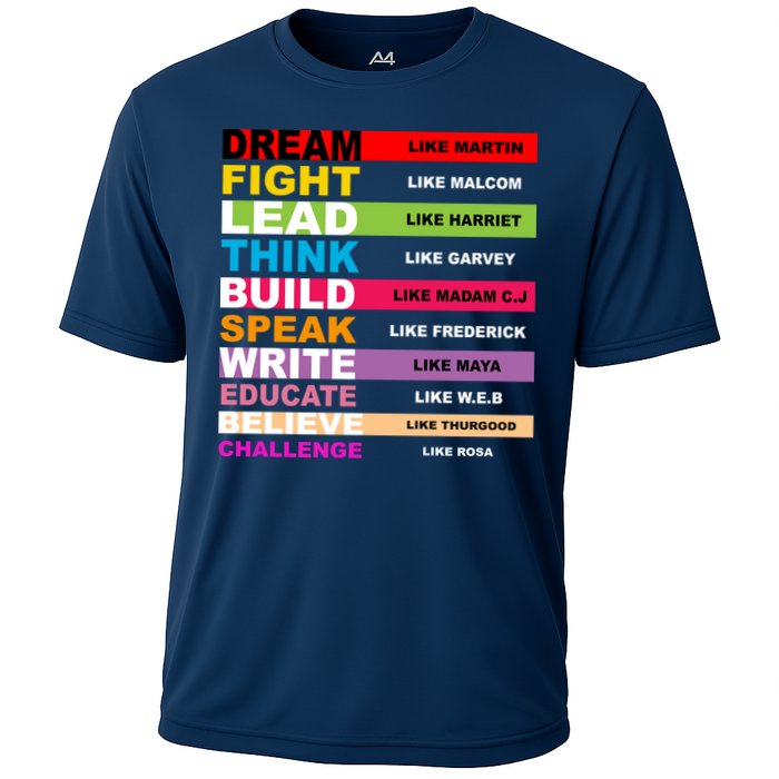 Dream Like Martin Fight Like Malcom Black History Month Cooling Performance Crew T-Shirt