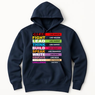Dream Like Martin Fight Like Malcom Black History Month Hoodie