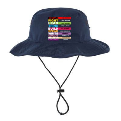 Dream Like Martin Fight Like Malcom Black History Month Bucket Hat
