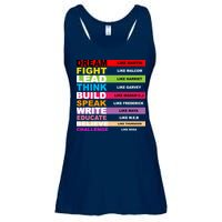 Dream Like Martin Fight Like Malcom Black History Month Ladies Essential Flowy Tank