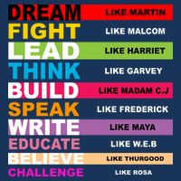 Dream Like Martin Fight Like Malcom Black History Month Ladies Essential Flowy Tank