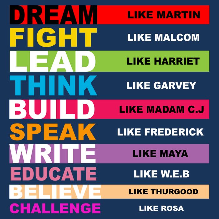 Dream Like Martin Fight Like Malcom Black History Month Ladies Essential Flowy Tank