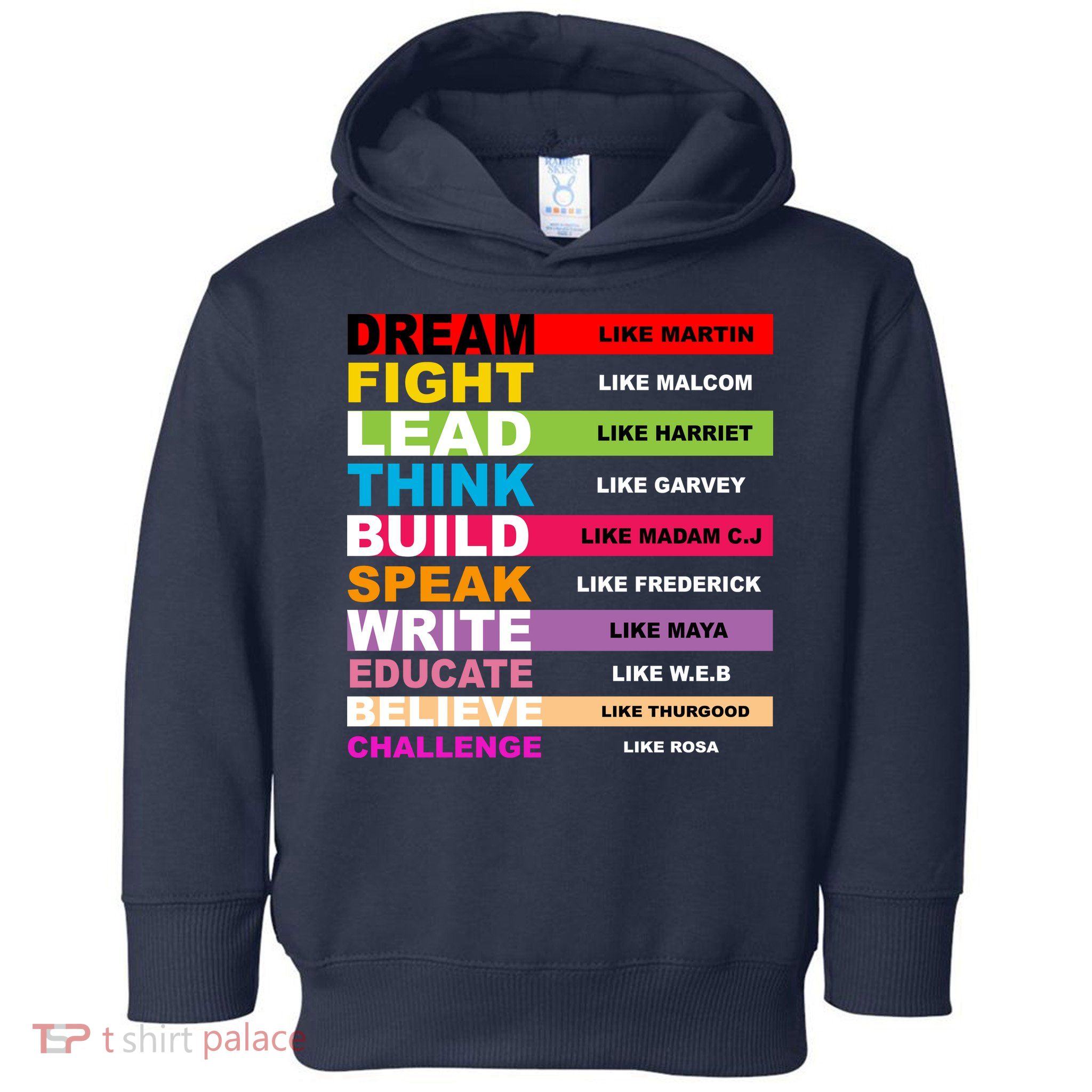Dream Like Martin Fight Like Malcom Black History Month Toddler Hoodie
