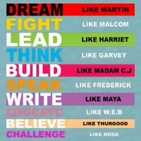 Dream Like Martin Fight Like Malcom Black History Month Sueded Cloud Jersey T-Shirt