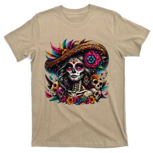 De Los Muertos La Catrina Day Of The Dead Sugar Skull Women T-Shirt