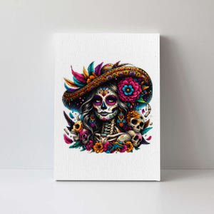 De Los Muertos La Catrina Day Of The Dead Sugar Skull Women Canvas