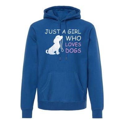 Dog Lover Meaningful Gift Just A Who Loves Dogs Premium Hoodie