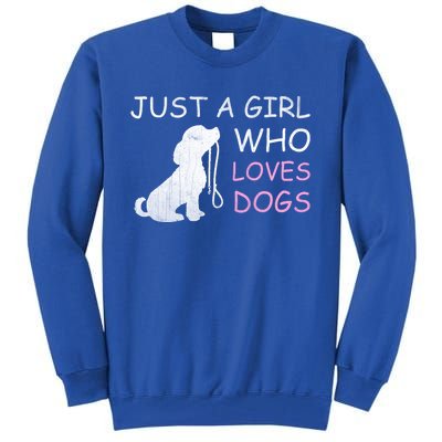 Dog Lover Meaningful Gift Just A Who Loves Dogs Tall Sweatshirt