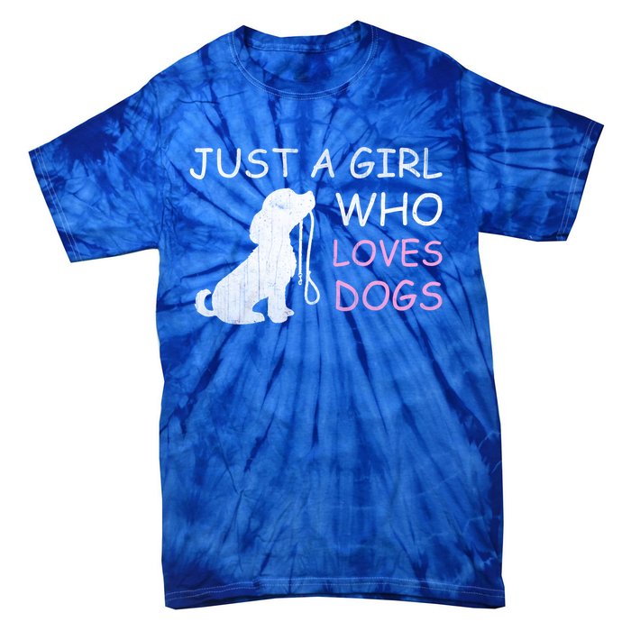 Dog Lover Meaningful Gift Just A Who Loves Dogs Tie-Dye T-Shirt