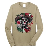 De Los Muertos La Catrina Day Of The Dead Sugar Skull Women Long Sleeve Shirt