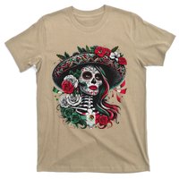 De Los Muertos La Catrina Day Of The Dead Sugar Skull Women T-Shirt