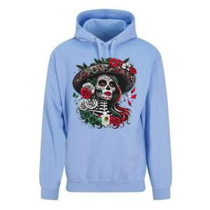 De Los Muertos La Catrina Day Of The Dead Sugar Skull Women Unisex Surf Hoodie