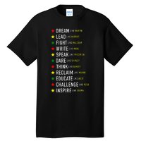 Dream Like Martin Lead Like Harriet Black History Month Tall T-Shirt