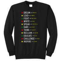 Dream Like Martin Lead Like Harriet Black History Month Tall Sweatshirt