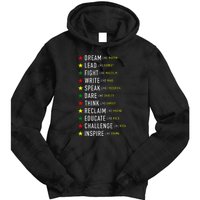 Dream Like Martin Lead Like Harriet Black History Month Tie Dye Hoodie