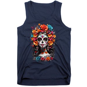 De Los Muertos La Catrina Day Of The Dead Sugar Skull Women Tank Top