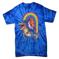 Dog Lovers Magical Tees Corgi And Unicorn Riding A Dinosaur Gift Tie-Dye T-Shirt