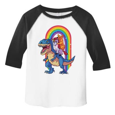 Dog Lovers Magical Tees Corgi And Unicorn Riding A Dinosaur Gift Toddler Fine Jersey T-Shirt