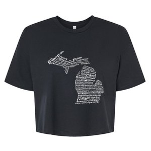 Drink Local Michigan Breweries Bella+Canvas Jersey Crop Tee