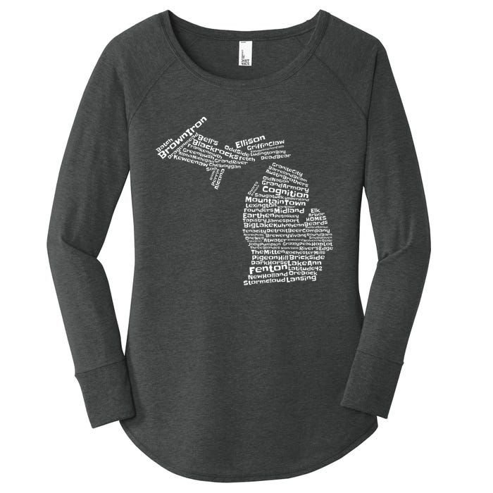 Drink Local Michigan Breweries Women's Perfect Tri Tunic Long Sleeve Shirt