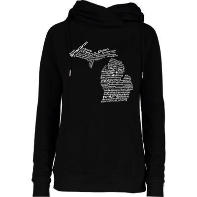 Drink Local Michigan Breweries Womens Funnel Neck Pullover Hood