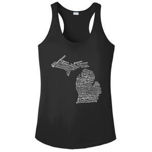 Drink Local Michigan Breweries Ladies PosiCharge Competitor Racerback Tank