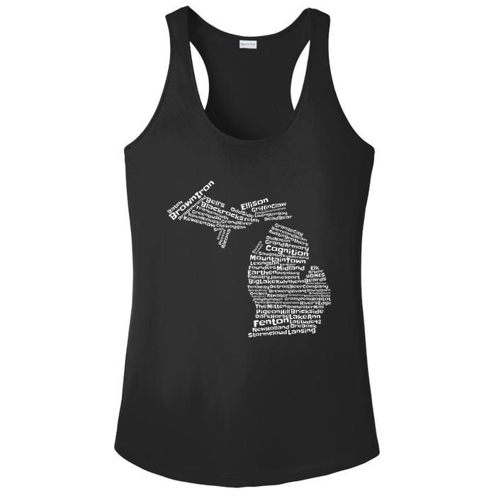 Drink Local Michigan Breweries Ladies PosiCharge Competitor Racerback Tank