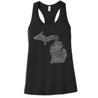 Drink Local Michigan Breweries Women's Racerback Tank