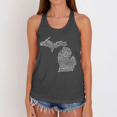 Drink Local Michigan Breweries Women's Knotted Racerback Tank