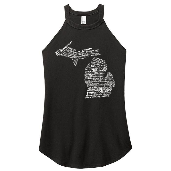 Drink Local Michigan Breweries Women's Perfect Tri Rocker Tank