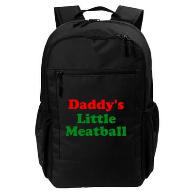 Daddys Little Meatball Funny Italian Joke Backpack