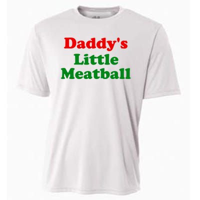 Daddys Little Meatball Funny Italian Joke Cooling Performance Crew T-Shirt