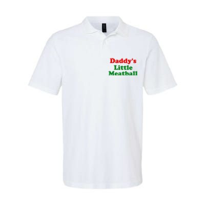 Daddys Little Meatball Funny Italian Joke Softstyle Adult Sport Polo