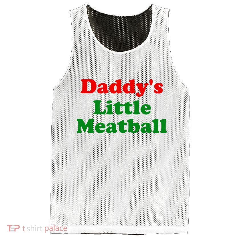 Daddys Little Meatball Funny Italian Joke Mesh Reversible Basketball Jersey Tank