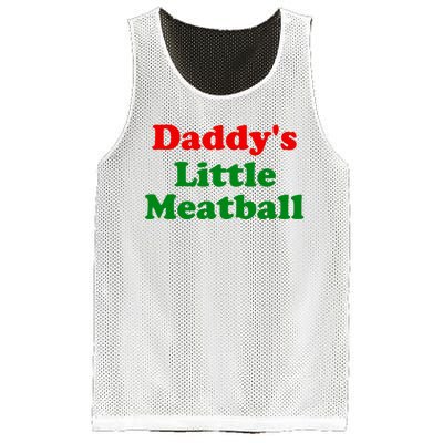 Daddys Little Meatball Funny Italian Joke Mesh Reversible Basketball Jersey Tank