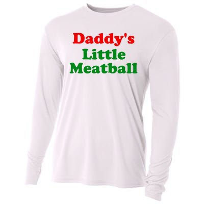 Daddys Little Meatball Funny Italian Joke Cooling Performance Long Sleeve Crew