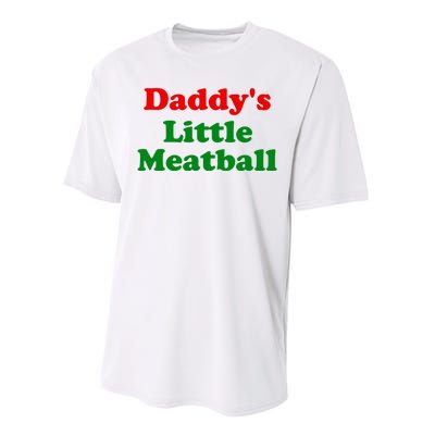 Daddys Little Meatball Funny Italian Joke Performance Sprint T-Shirt