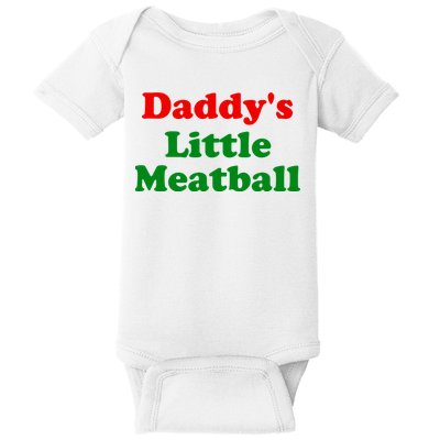 Daddys Little Meatball Funny Italian Joke Baby Bodysuit