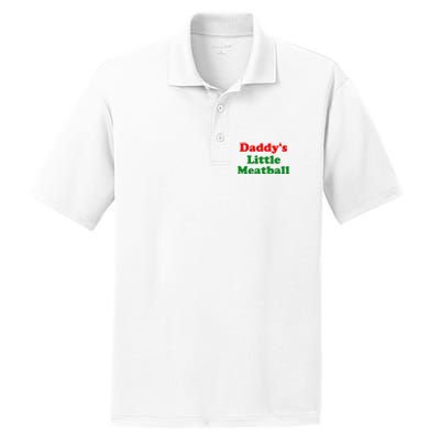 Daddys Little Meatball Funny Italian Joke PosiCharge RacerMesh Polo