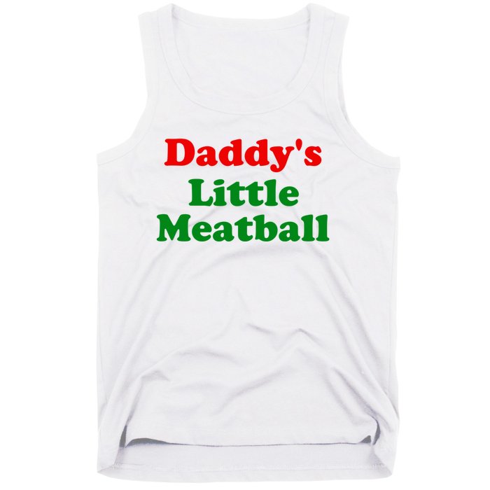 Daddys Little Meatball Funny Italian Joke Tank Top