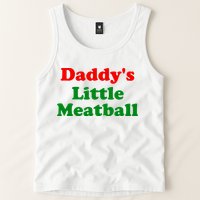 Daddys Little Meatball Funny Italian Joke Tank Top