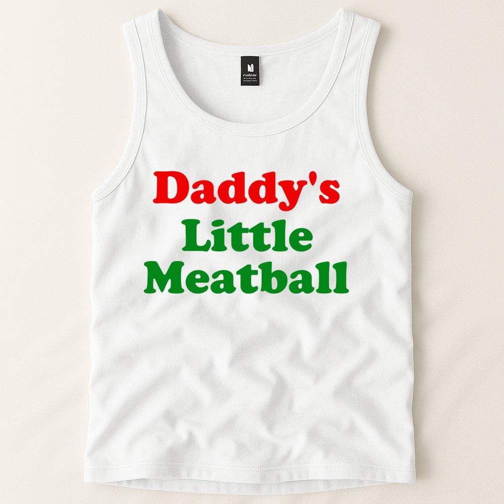 Daddys Little Meatball Funny Italian Joke Tank Top