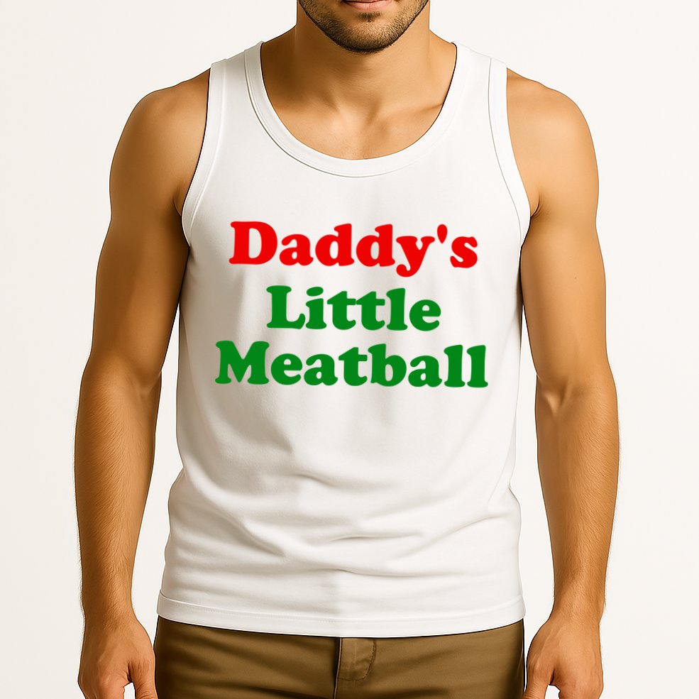Daddys Little Meatball Funny Italian Joke Tank Top