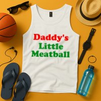 Daddys Little Meatball Funny Italian Joke Tank Top