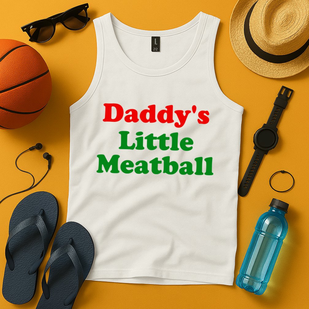 Daddys Little Meatball Funny Italian Joke Tank Top