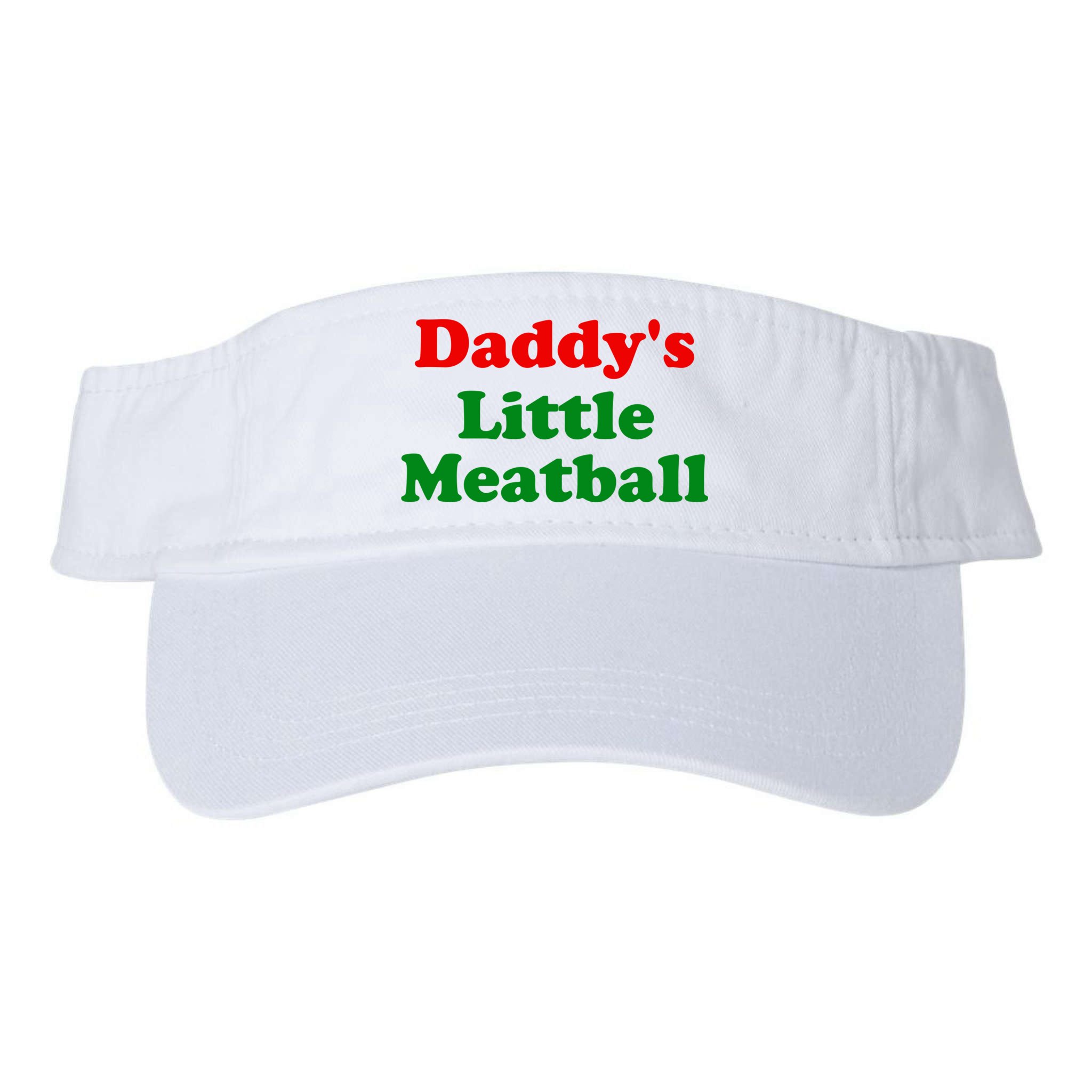 Daddys Little Meatball Funny Italian Joke Visor