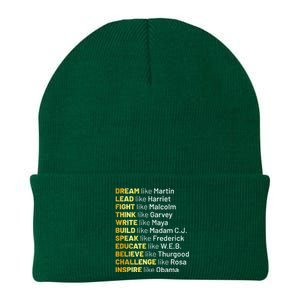 Dream Like Martin Lead Like Harriet Black History Month Knit Cap Winter Beanie