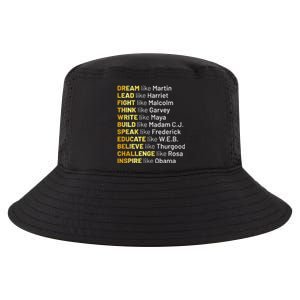 Dream Like Martin Lead Like Harriet Black History Month Cool Comfort Performance Bucket Hat