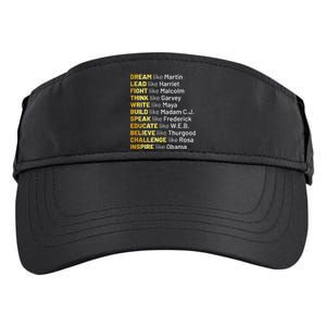 Dream Like Martin Lead Like Harriet Black History Month Adult Drive Performance Visor