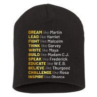 Dream Like Martin Lead Like Harriet Black History Month Short Acrylic Beanie